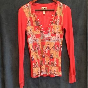 Lucky Brand long sleeve henley Size m